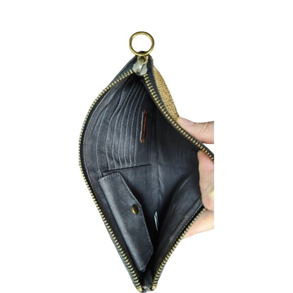 Madewell Pouch Wallet Coin Bag Animal Print Cheetah Calf Hair Textured Case - Picture 4 of 9